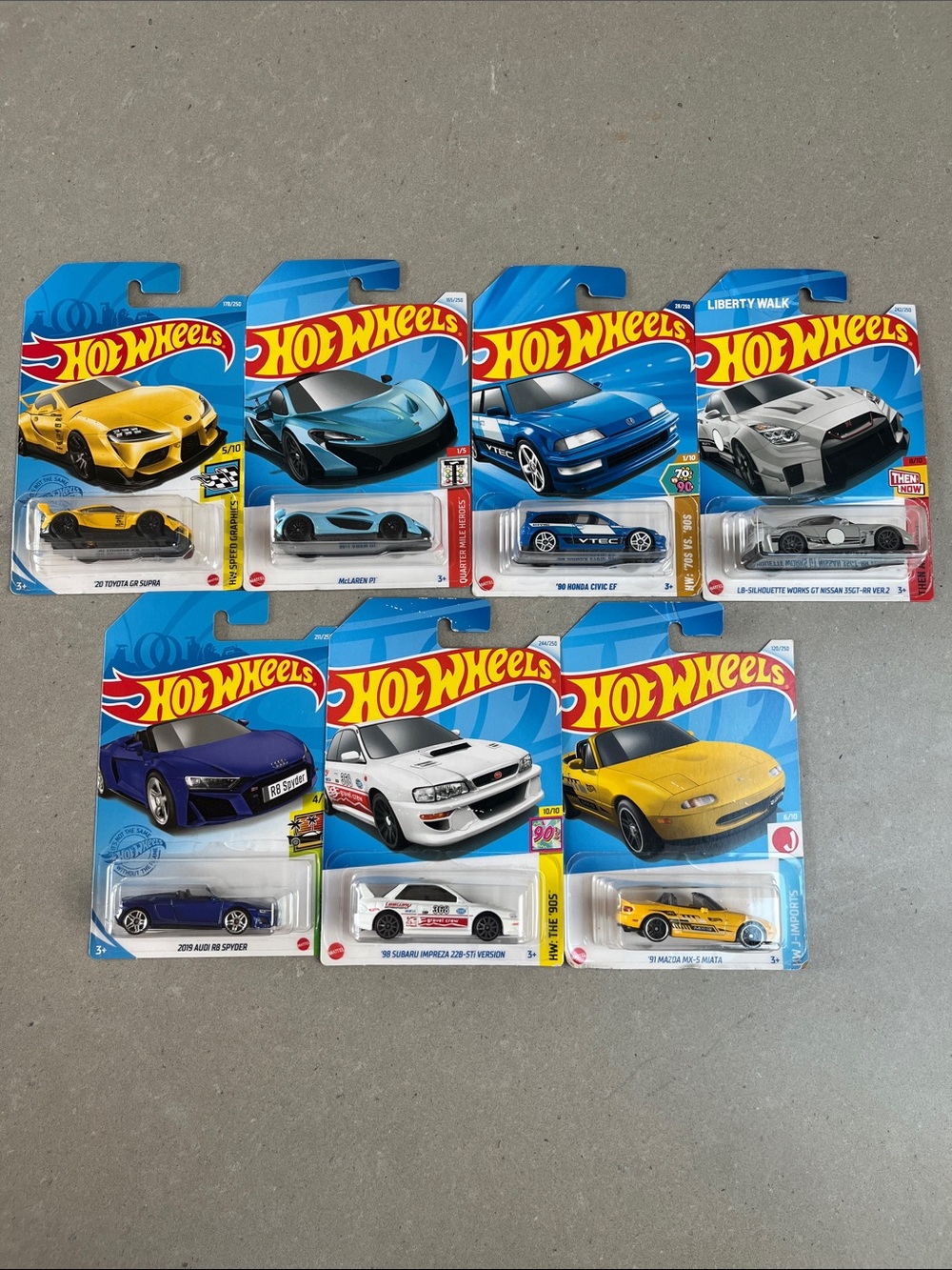 Hot Wheels assortment (x7)